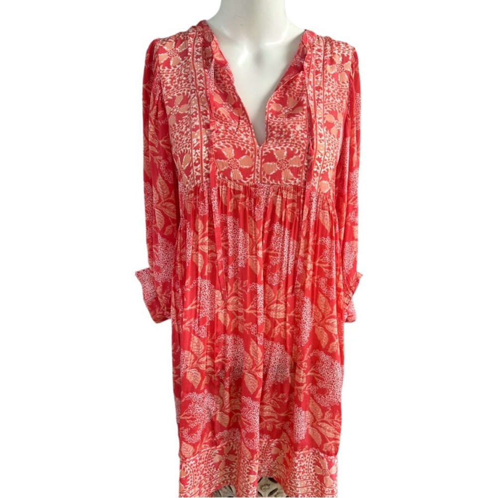 Elan Red and White Midi Dress